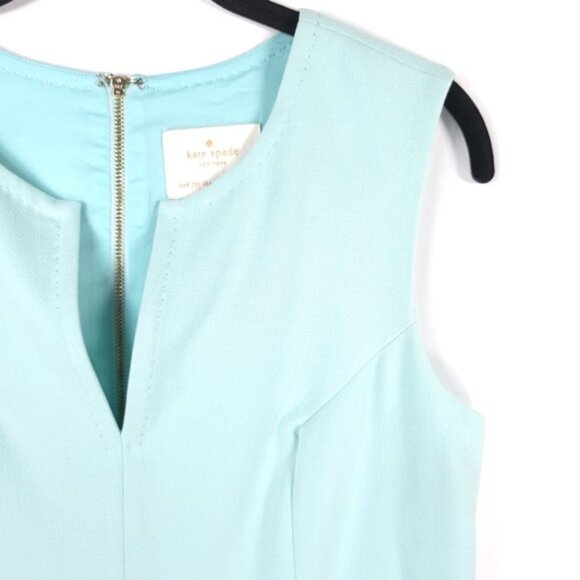 KATE‎ SPADE Women’s Sheath Dress Pockets Mint Green Tiffany Blue NJMU2538 Size 0 - Picture 9 of 14